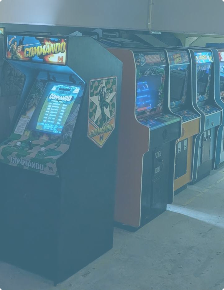 Verdenskort med arkademaskiner