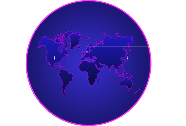 Verdenskort med arkademaskiner